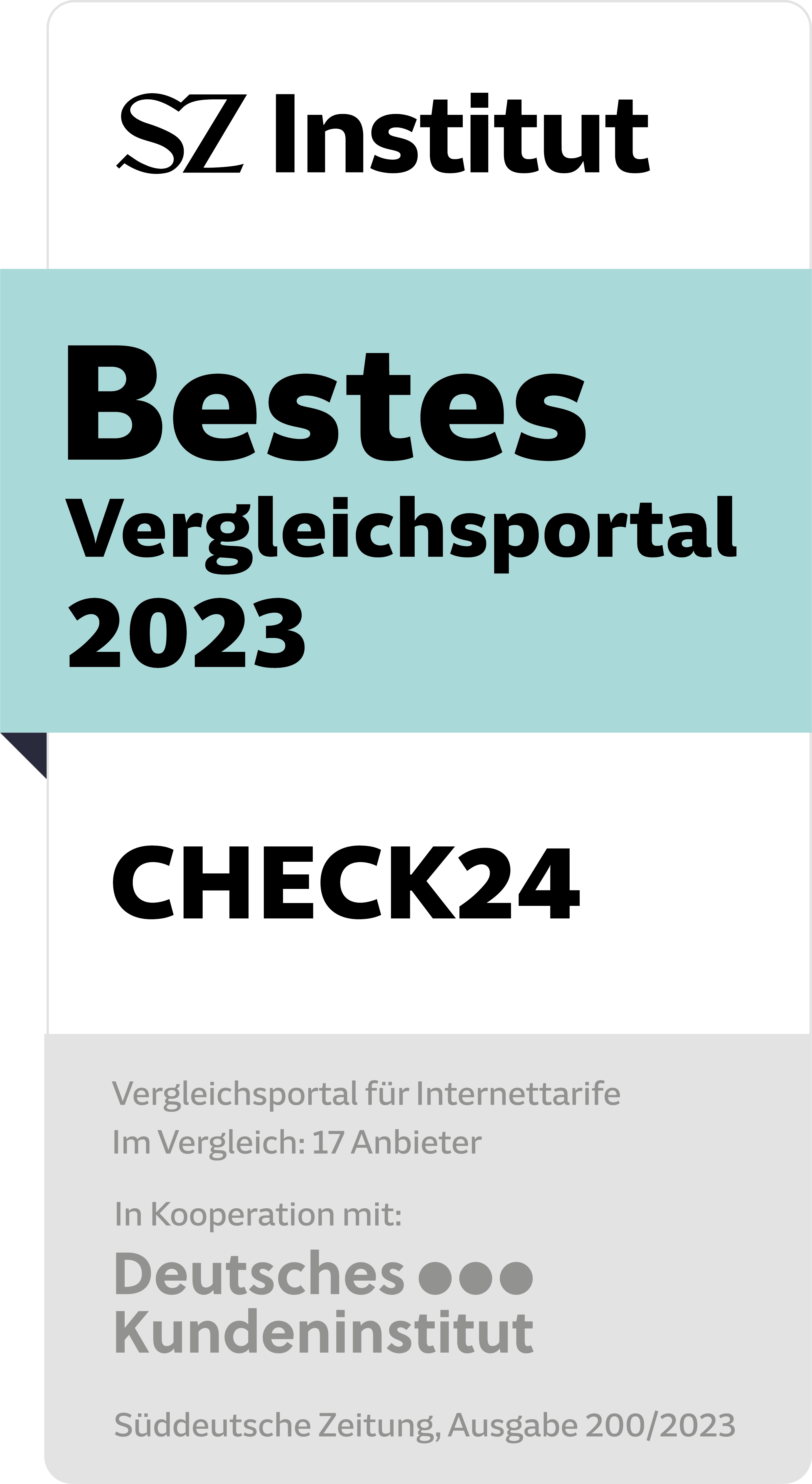 Bestes Vergleichsportal SZ-Institut